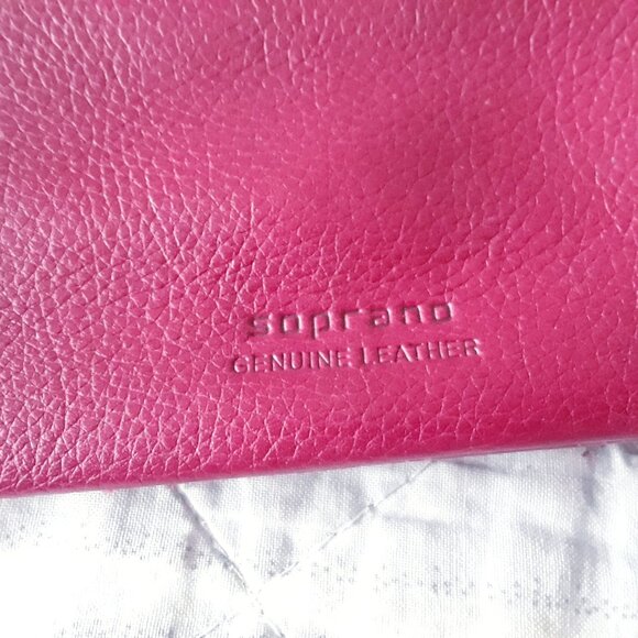 Vintage Soprano Genuine Leather Coin Pouch + Mirror - Picture 5 of 8